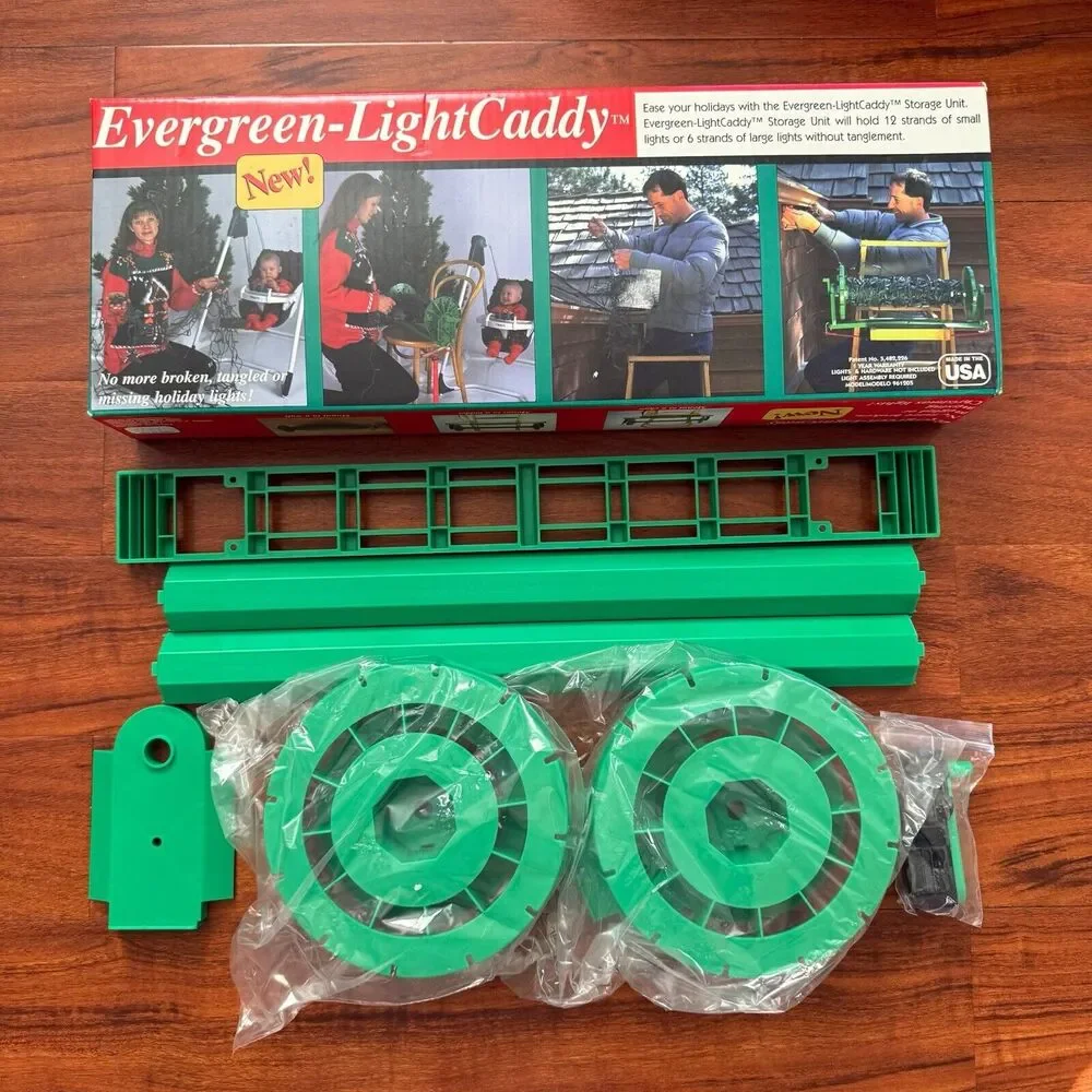 Brand New Vintage Evergreen Light Caddy Storage‎ Christmas Light Strand Holder